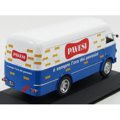 EDICOLA OM FIAT LEONCINO FURGONE VAN PAVESI 1960 - WHITE BLUE 1/43