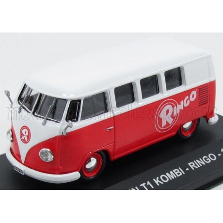 EDICOLA VOLKSWAGEN T1 KOMBI MINIBUS RINGO 1967 - RED WHITE 1/43