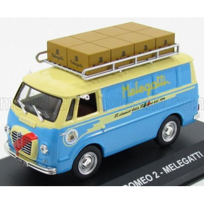 EDICOLA ALFA ROMEO ROMEO 2 VAN 1956 - IL CLASSICO DOLCE ITALIANO MELEGATTI - LIGHT BLUE YELLOW 1/43