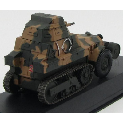 EDICOLA AMC SCHNEIDER TANK P16 (M29) 1ere' METTET BELGIUM 1940 - DAMAGE DISPLAY BOX - MILITARY CAMOUFLAGE 1/43