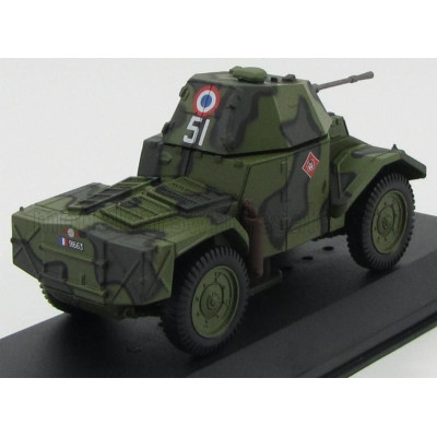 EDICOLA PANHARD AMD 35 178 TANK 6eme' CUIRASSIERS 1ere' DLM NETHERLANDS 1940 - DAMAGE DISPLAY BOX - MILITARY GREEN 1/43