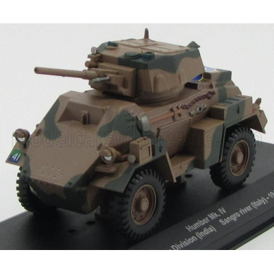EDICOLA HUMBER TANK MK.IV 8th INFANTRY DIVISION INDIA SANGRO RIVER ITALY 1943 - DAMAGE DISPLAY BOX - MILITARY CAMOUFLAGE 1/43