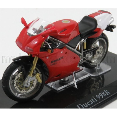 EDICOLA DUCATI 998R - DAMAGE DISPLAY BOX - RED WHITE 1/24