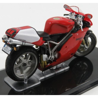 EDICOLA DUCATI 998R - DAMAGE DISPLAY BOX - RED WHITE 1/24