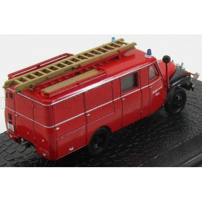 EDICOLA HANOMAG LF8 AL 28 TRUCK WERKSFEUERWEHR TOGING FIRE ENGINE 1958 - RED BLACK 1/72