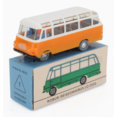 EDICOLA OPEL ROBUR MINIBUS - REISEOMNIBUS LO 2500 - ORANGE WHITE 1/87