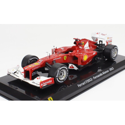 EDICOLA FERRARI F1  F2012 N 5 SEASON 2012 FERNANDO ALONSO - CON VETRINA - WITH SHOWCASE - RED WHITE 1/24