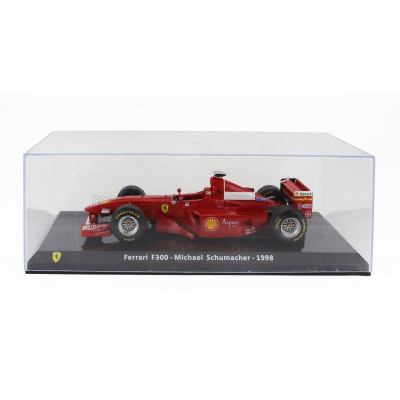 EDICOLA FERRARI F1  F300 N 3 SEASON 1998 MICHAEL SCHUMACHER - CON VETRINA - WITH SHOWCASE - RED WHITE 1/24
