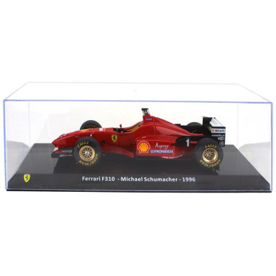 EDICOLA FERRARI F1  F310 N 1 SEASON GP 1996 MICHAEL SCHUMACHER - CON VETRINA - WITH SHOWCASE - RED 1/24