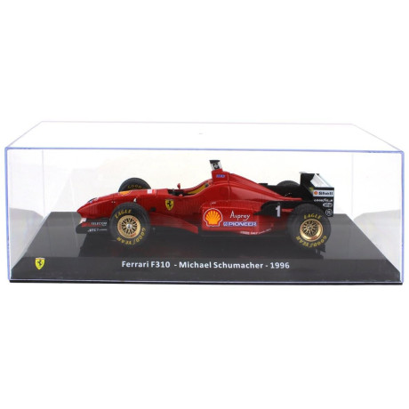 EDICOLA FERRARI F1  F310 N 1 SEASON GP 1996 MICHAEL SCHUMACHER - CON VETRINA - WITH SHOWCASE - RED 1/24