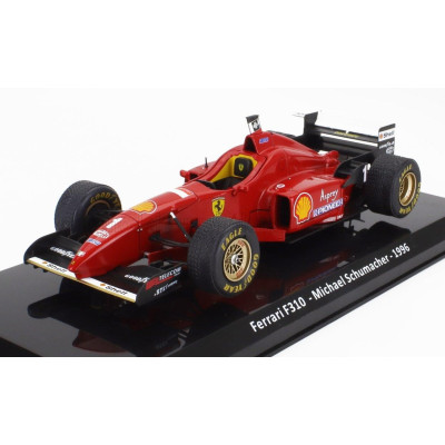 EDICOLA FERRARI F1  F310 N 1 SEASON GP 1996 MICHAEL SCHUMACHER - CON VETRINA - WITH SHOWCASE - RED 1/24