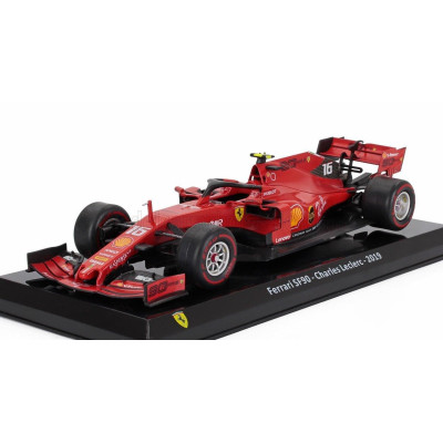 EDICOLA FERRARI F1  SF90 TEAM SCUDERIA FERRARI MISSION WINNOW N 16 SEASON 2019 CHARLES LECLERC - CON VETRINA - WITH SHOWCASE - R