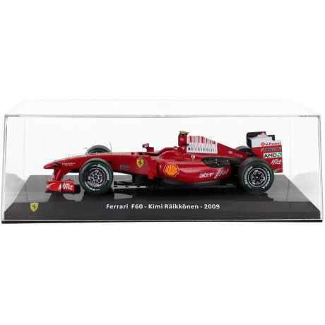 EDICOLA FERRARI F1  F60 N 4 SEASON 2009 KIMI RAIKKONEN - CON VETRINA - WITH SHOWCASE - RED 1/24
