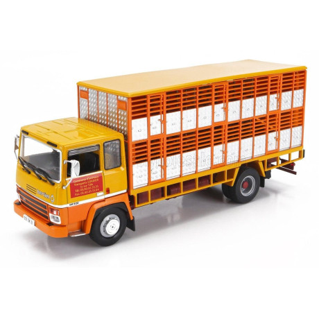 EDICOLA BERLIET GR320 TRUCK BETAILLIERE COMMERCE D'ANIMAUX TRASPORTO ANIMALI 2-ASSI 1986 - 2 TONE ORANGE 1/43