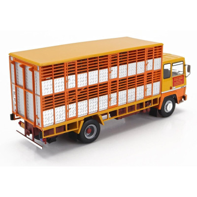 EDICOLA BERLIET GR320 TRUCK BETAILLIERE COMMERCE D'ANIMAUX TRASPORTO ANIMALI 2-ASSI 1986 - 2 TONE ORANGE 1/43
