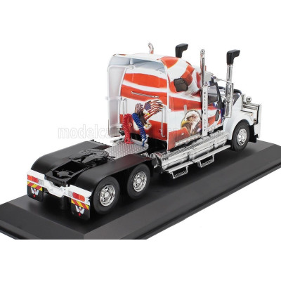 EDICOLA WESTERN STAR 4900 TRACTOR TRUCK 3-ASSI 2015 - AMERICAN EAGLE - WHITE BLUE RED 1/43