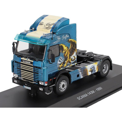 EDICOLA SCANIA 143M TRACTOR TRUCK 2-ASSI 1990 - THE GRIFFIN - BLUE BLACK 1/43
