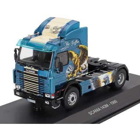 EDICOLA SCANIA 143M TRACTOR TRUCK 2-ASSI 1990 - THE GRIFFIN - BLUE BLACK 1/43