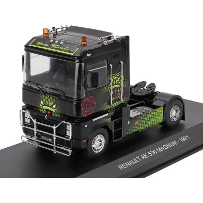 EDICOLA RENAULT MAGNUM AE500 TRACTOR TRUCK 2-ASSI 1991 - GREEN MAMBA - BLACK 1/43
