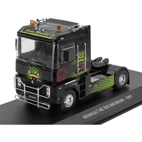 EDICOLA RENAULT MAGNUM AE500 TRACTOR TRUCK 2-ASSI 1991 - GREEN MAMBA - BLACK 1/43