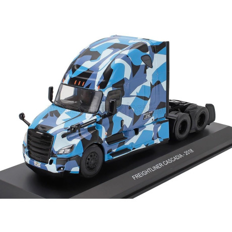 EDICOLA FREIGHTLINER CASCADIA TRACTOR TRUCK 3-ASSI 2018 - BLUE CAMOUFLAGE 1/43