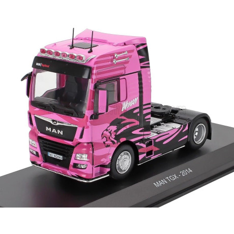 EDICOLA MAN TGX TRACTOR TRUCK 2-ASSI 2014 - WOMAN - PINK BLACK 1/43