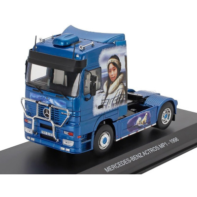 EDICOLA MERCEDES BENZ ACTROS 1851 MP1 TRACTOR TRUCK 2-ASSI 1998 - ESKIMO ARCTIC AIRBRUSH - BLUE 1/43