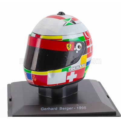 EDICOLA HELMET F1  CASCO HELMET GERHARD BERGER TEAM SCUDERIA FERRARI 412T2 SEASON 1995 - VARIOUS 1/5