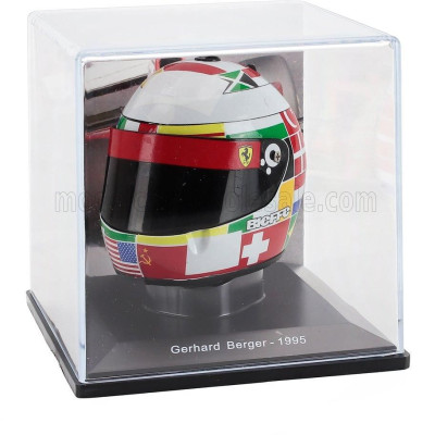 EDICOLA HELMET F1  CASCO HELMET GERHARD BERGER TEAM SCUDERIA FERRARI 412T2 SEASON 1995 - VARIOUS 1/5