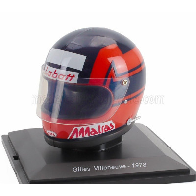 EDICOLA HELMET F1  CASCO HELMET GILLES VILLENEUVE TEAM SCUDERIA FERRARI SEFAC 312T3 SEASON 1978 - RED BLACK 1/5