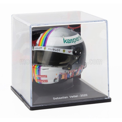 EDICOLA HELMET F1  CASCO HELMET SEBASTIAN VETTEL SF1000 TEAM SCUDERIA FERRARI N 5 3rd TURKISH GP 2020 - BLACK WHITE 1/5