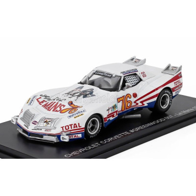 EDICOLA CHEVROLET CORVETTE STINGRAY 7.0L V8 COUPE TEAM IMSA CAMEL N 76 24h LE MANS 1976 JOHN GREENWOOD - BERNARD DARNICHE - WHIT