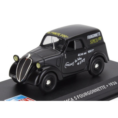 EDICOLA SIMCA 5 FOURGONNETTE 1936 - BLACK 1/43