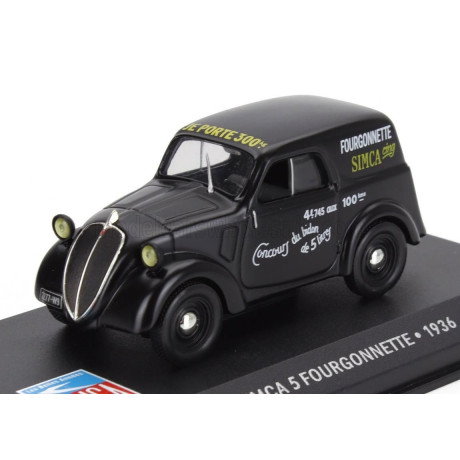 EDICOLA SIMCA 5 FOURGONNETTE 1936 - BLACK 1/43