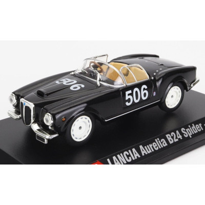 EDICOLA LANCIA AURELIA B24 SPIDER N 506 MILLE MIGLIA 1956 - BLACK 1/43