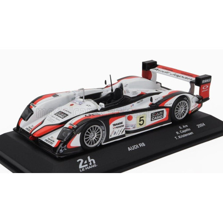 EDICOLA AUDI R8 3.6L TURBO V8 TEAM GOH AUDI SPORT JAPAN N 5 WINNER 24h LE MANS 2004 T.KRISTENSEN - S.ARA - R.CAPELLO - WHITE RED
