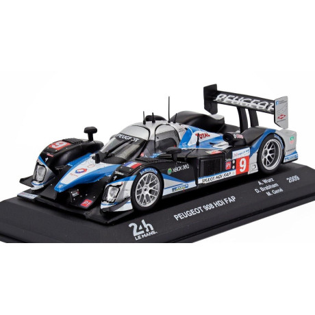 EDICOLA PEUGEOT 908 HDI FAP 5.5L TURBO V12 TEAM PEUGEOT SPORT TOTAL N 9 WINNER 24h LE MANS 2009 DAVID BRABHAM - MARC GENE - ALEX