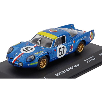 EDICOLA RENAULT ALPINE A210 TEAM ECURIE SAVIN CALBERSON N 57 24h LE MANS 1968 ALAIN LEGUELLEC - ALAIN SERPAGGI - BLUETTE YELLOW