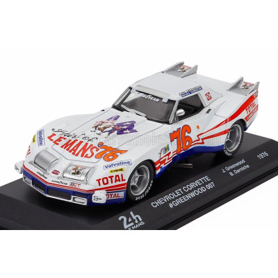 EDICOLA CHEVROLET CORVETTE STINGRAY 7.0L V8 COUPE TEAM IMSA CAMEL N 76 24h LE MANS 1976 JOHN GREENWOOD - BERNARD DARNICHE - WHIT