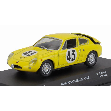 EDICOLA SIMCA ABARTH 1300 TEAM EQUIPE NATIONALE BELGE N 43 24h LE MANS 1962 CLAUDE DUBOIS - GEORGERS HARRIS - YELLOW 1/43