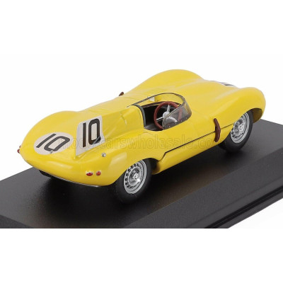 EDICOLA JAGUAR D-TYPE 3.4L TEAM ECURIE FRANCORCHAMPS N 10 3rd 24h LE MANS 1955 JACQUES SWATERS - JOHNNY CLAES - YELLOW 1/43