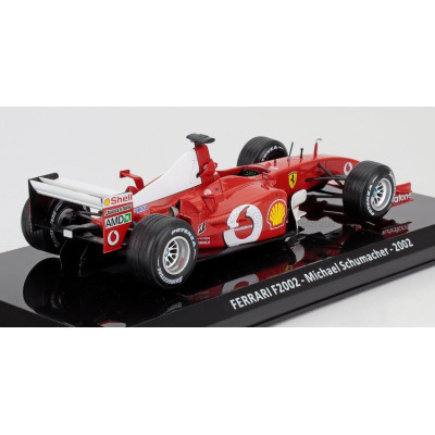 EDICOLA FERRARI F1  F2002 N 1 WORLD CHAMPION SEASON 2002 MICHAEL SCHUMACHER - BLISTER BOX - RED WHITE 1/24
