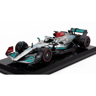 EDICOLA MERCEDES GP F1 W13E TEAM MERCEDES-AMG PETRONAS F1 N 63 SEASON 2022 GEORGE RUSSELL - BLISTER BOX - SILVER GREEN 1/24