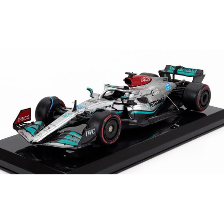 EDICOLA MERCEDES GP F1 W13E TEAM MERCEDES-AMG PETRONAS F1 N 63 SEASON 2022 GEORGE RUSSELL - BLISTER BOX - SILVER GREEN 1/24
