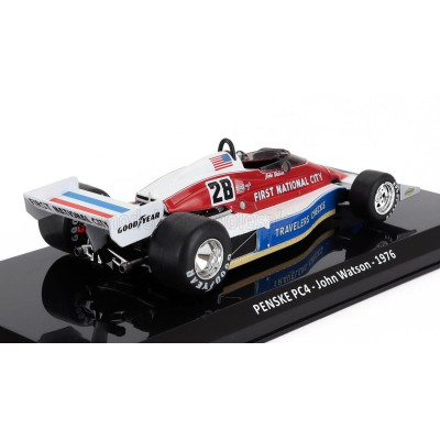 EDICOLA PENSKE F1  PC4 N 28 SEASON 1976 JOHN WATSON - BLISTER BOX - WHITE RED BLUE 1/24