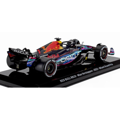 EDICOLA RED BULL F1  RB19 TEAM ORACLE RED BULL RACING N 1 WORLD CHAMPION WINNER MIAMI GP 2023 MAX VERSTAPPEN - BLISTER BOX - MAT