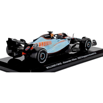 EDICOLA WILLIAMS F1  FW45 TEAM WILLIAMS RACING GULF N 23 SINGAPORE GP 2023 ALEXANDER ALBON - BLISTER BOX - LIGH BLUE 1/24
