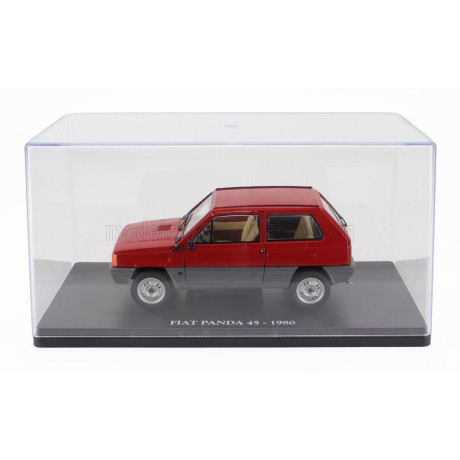 EDICOLA FIAT PANDA 45 1980 - CON VETRINA - WITH SHOWCASE - RED GREY 1/24