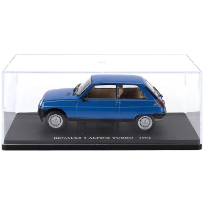 EDICOLA RENAULT R5 ALPINE TURBO 1982 - CON VETRINA - WITH SHOWCASE - BLUE 1/24