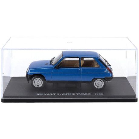 EDICOLA RENAULT R5 ALPINE TURBO 1982 - CON VETRINA - WITH SHOWCASE - BLUE 1/24